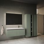 MIRAGE 120 DONJI KUPAONSKI ORMARIĆ DESNI ZELENA MAT CRNA RUČKICA - Slika 5