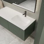 MIRAGE 120 DONJI KUPAONSKI ORMARIĆ DESNI ZELENA MAT CRNA RUČKICA - Slika 8