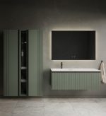 MIRAGE 120 DONJI KUPAONSKI ORMARIĆ LIJEVI ZELENA MAT CRNA RUČKICA - Slika 2