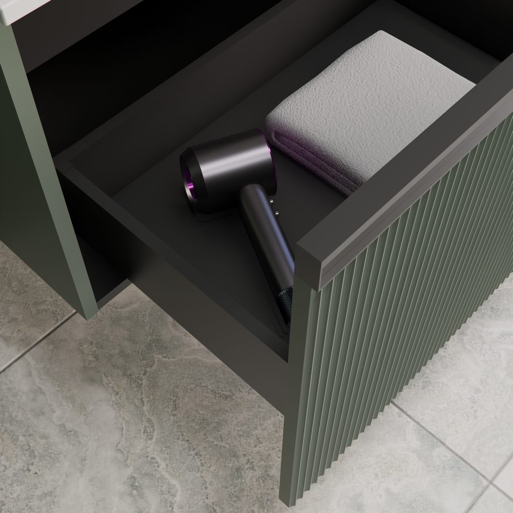 MIRAGE 120 DONJI KUPAONSKI ORMARIĆ LIJEVI ZELENA MAT CRNA RUČKICA - Slika 5