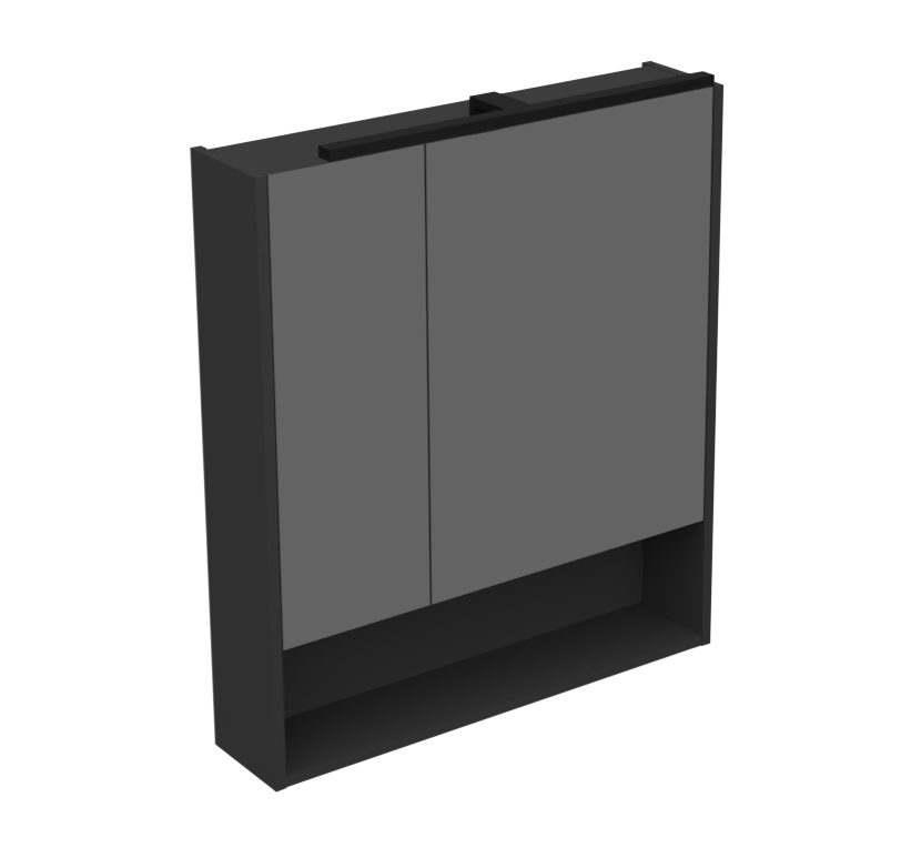 17157-1.jpg MIRIAD 70 GORNJI KUPAONSKI ORMARIĆ GRAFIT SUPERMAT - Slika 1