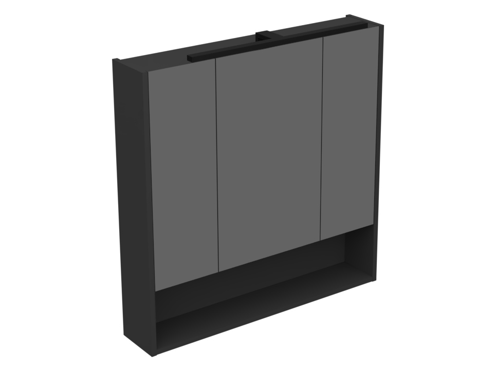 17158-1.jpg MIRIAD 80 GORNJI KUPAONSKI ORMARIĆ GRAFIT SUPERMAT - Slika 1