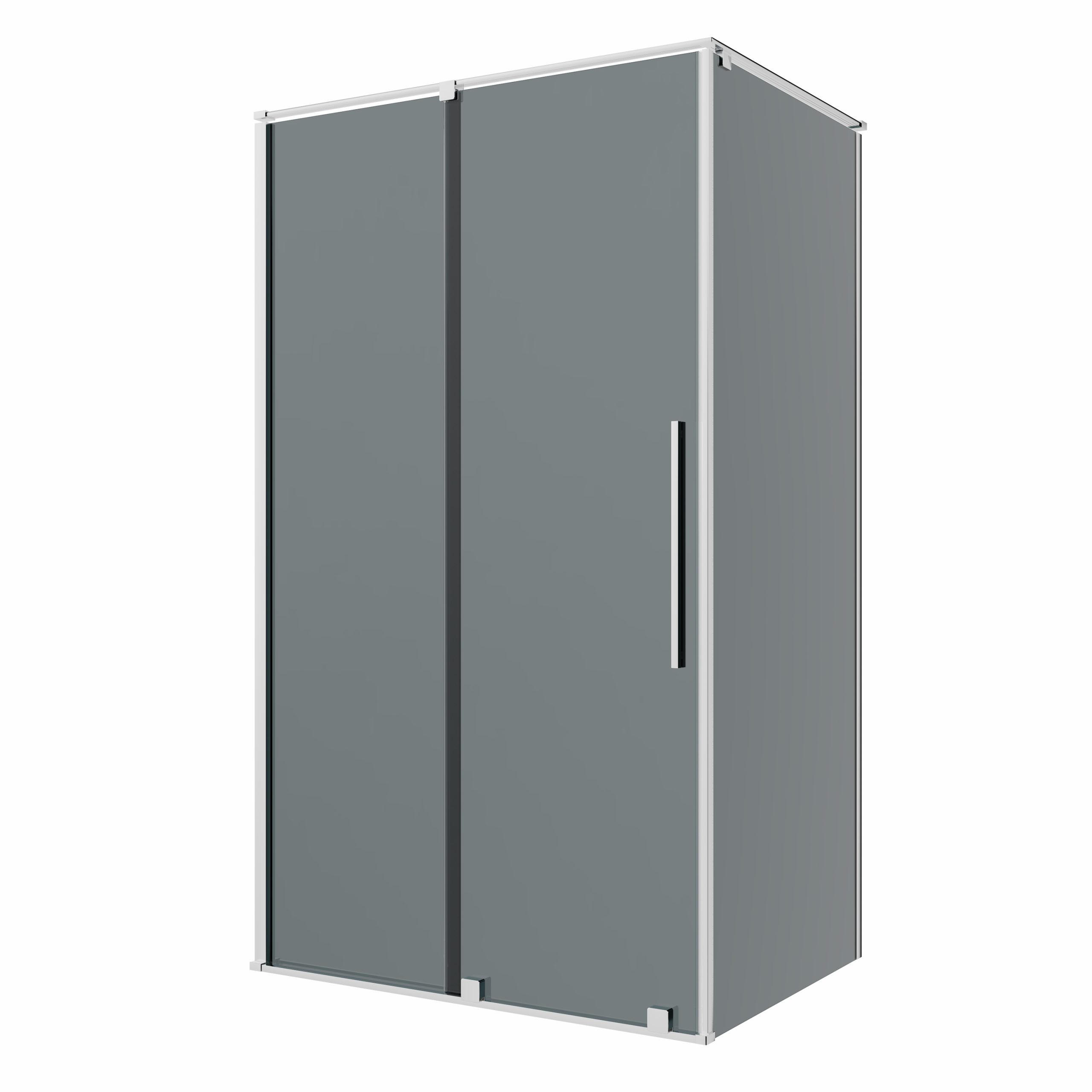 17240-1-1.jpg TK TELDE 80100 CHROME RECTANGULAR SHOWER CABIN 80X100X195 CM - Image 1