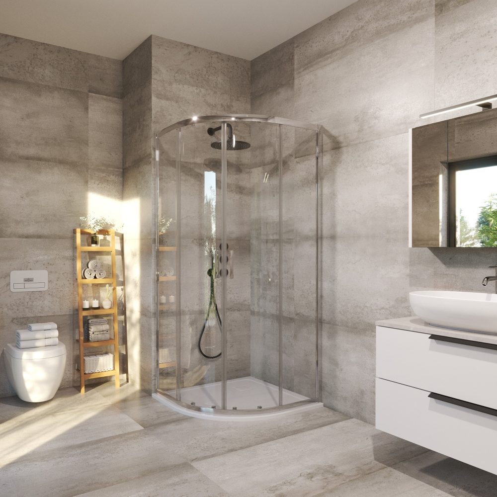 TK RAPIDO 80 CHROME POLUKRUŽNA TUŠ KABINA 80X80X195 cm - Slika 2