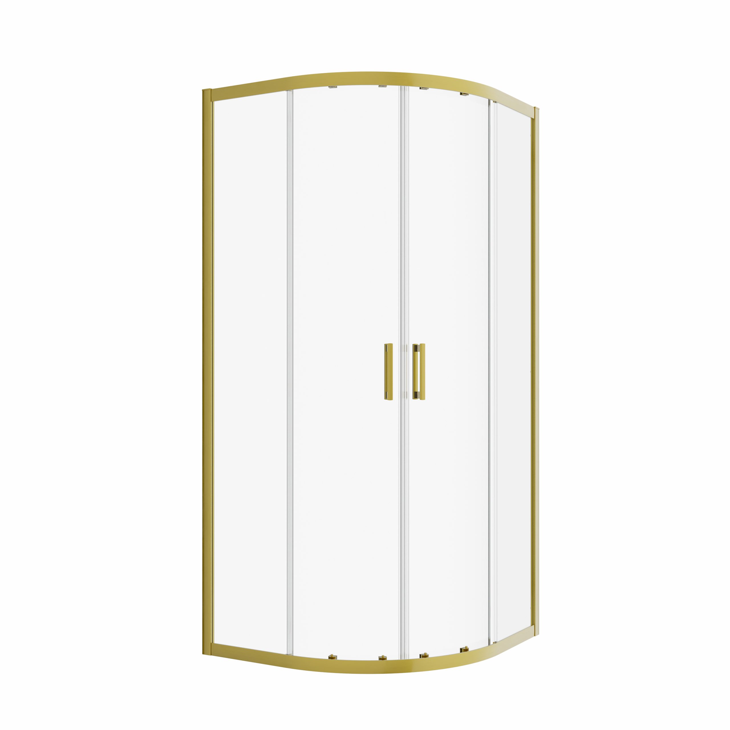 17256-1-1.jpg TK RAPIDO 80 BRUSHED GOLD POLUKRUŽNA TUŠ KABINA 80X80X195 cm - Slika 1