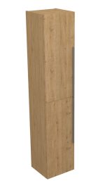 SHARP 170 BOČNI KUPAONSKI ORMARIĆ HRAST NATURAL SREBRNA RUČKICA