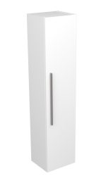 SMART 150 SIDE CABINET WHITE GLOSS SILVER HANDLE