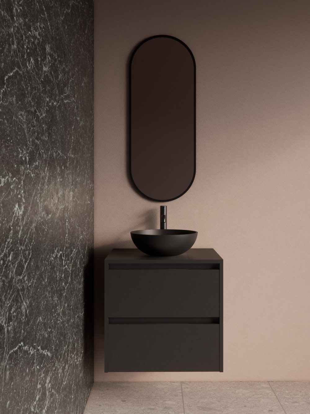 LUPE BLACK OGLEDALO 40x90 cm - Slika 2