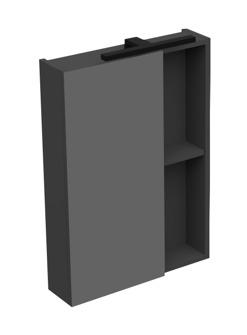 18286-1-2.jpg BIT 50 GORNJI KUPAONSKI ORMARIĆ GRAFITNO SIVA - Slika 1