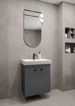 LIT 60 DONJI KUPAONSKI ORMARIĆ GRAFITNO SIVA - Slika 2