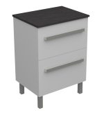 SARA 60 DONJI KUPAONSKI ORMARIĆ BIJELI SJAJ S PLOČOM SCIVARO ŠKRILJEVAC