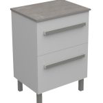 SARA 60 DONJI KUPAONSKI ORMARIĆ BIJELI SJAJ S PLOČOM CANDELA MRAMOR