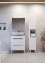 SARA 60 DONJI KUPAONSKI ORMARIĆ BIJELI SJAJ S PLOČOM CANDELA MRAMOR - Slika 2