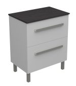 SARA 70 DONJI KUPAONSKI ORMARIĆ BIJELI SJAJ S PLOČOM SCIVARO ŠKRILJEVAC