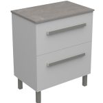 SARA 70 DONJI KUPAONSKI ORMARIĆ BIJELI SJAJ S PLOČOM CANDELA MRAMOR