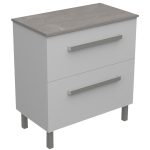 SARA 80 DONJI KUPAONSKI ORMARIĆ BIJELI SJAJ S PLOČOM CANDELA MRAMOR