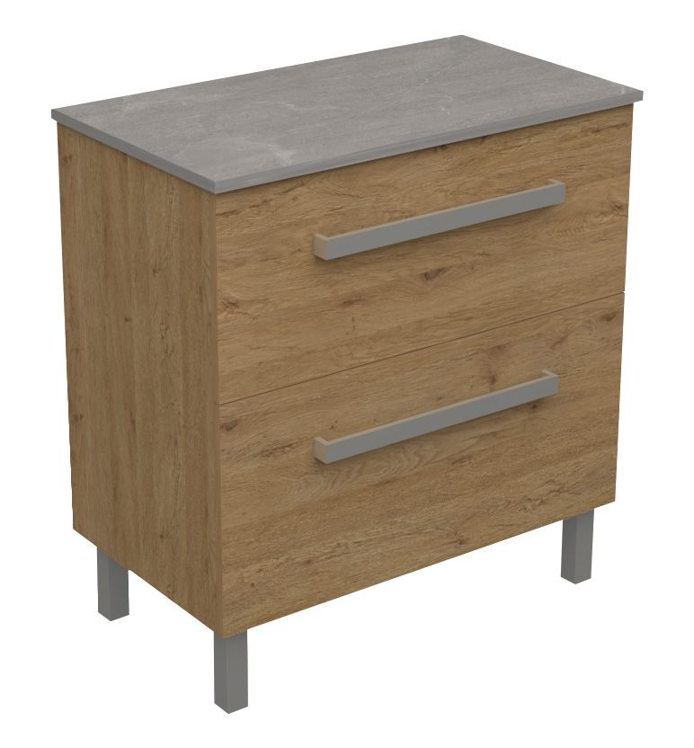 18317-1-2.jpg SARA 80 DONJI KUPAONSKI ORMARIĆ HRAST NATURAL S PLOČOM CANDELA MRAMOR - Slika 1