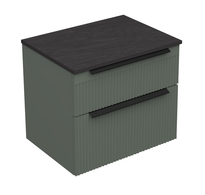 18318-1-2.jpg MIRIAD 60 DONJI KUPAONSKI ORMARIĆ ZELENI MAT S PLOČOM SCIVARO ŠKRILJEVAC - Slika 1