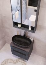 MIRIAD 70 DONJI KUPAONSKI ORMARIĆ GRAFIT SUPERMAT S PLOČOM SCIVARO ŠKRILJEVAC - Slika 4