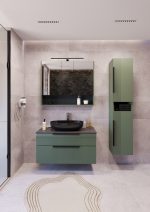 MIRIAD 80 DONJI KUPAONSKI ORMARIĆ ZELENI MAT S PLOČOM SCIVARO ŠKRILJEVAC - Slika 2