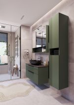 MIRIAD 80 DONJI KUPAONSKI ORMARIĆ ZELENI MAT S PLOČOM SCIVARO ŠKRILJEVAC - Slika 3