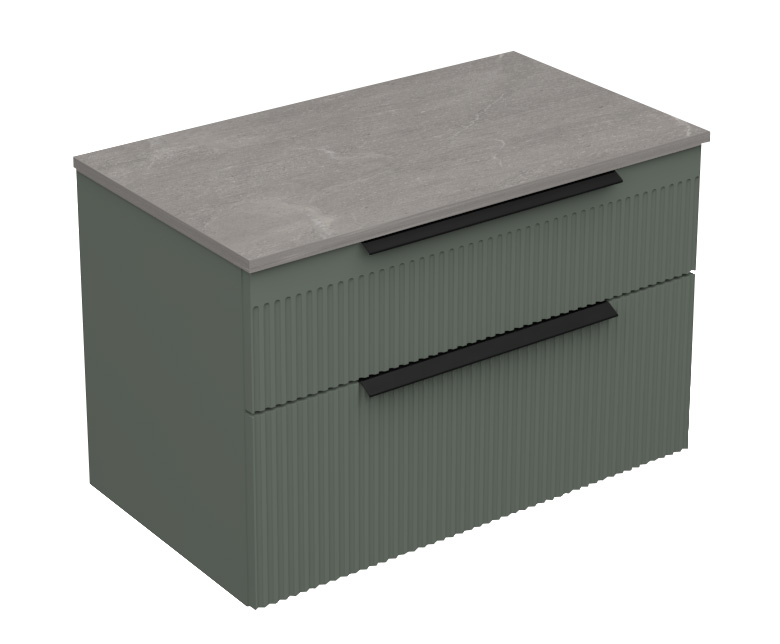 18327-1-2.jpg MIRIAD 80 DONJI KUPAONSKI ORMARIĆ ZELENI MAT S PLOČOM CANDELA MRAMOR - Slika 1