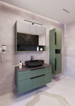 MIRIAD 100 DONJI KUPAONSKI ORMARIĆ ZELENI MAT S PLOČOM SCIVARO ŠKRILJEVAC - Slika 5