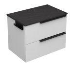 LATERAL 70 DONJI KUPAONSKI ORMARIĆ BIJELI SJAJ S PLOČOM SCIVARO ŠKRILJEVAC