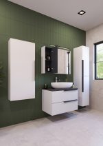 LATERAL 70 DONJI KUPAONSKI ORMARIĆ BIJELI SJAJ S PLOČOM SCIVARO ŠKRILJEVAC - Slika 3