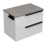 LATERAL 70 DONJI KUPAONSKI ORMARIĆ BIJELI SJAJ S PLOČOM CANDELA MRAMOR