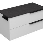 LATERAL 100 DONJI KUPAONSKI ORMARIĆ BIJELI SJAJ S PLOČOM SCIVARO ŠKRILJEVAC