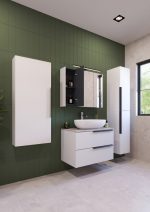 LATERAL 100 DONJI KUPAONSKI ORMARIĆ BIJELI SJAJ S PLOČOM CANDELA MRAMOR - Slika 3