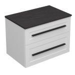 ETERNITY 70 DONJI KUPAONSKI ORMARIĆ BIJELI MAT CRNA RUČKICA S PLOČOM SCIVARO ŠKRILJEVAC