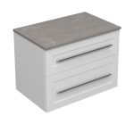 ETERNITY 70 DONJI KUPAONSKI ORMARIĆ BIJELI MAT SREBRNA RUČKICA S PLOČOM CANDELA MRAMOR