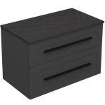 ETERNITY 80 DONJI KUPAONSKI ORMARIĆ GRAFIT SUPERMAT CRNA RUČKICA S PLOČOM SCIVARO ŠKRILJEVAC