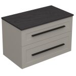 ETERNITY 80 DONJI KUPAONSKI ORMARIĆ KAŠMIR CRNA RUČKICA S PLOČOM SCIVARO ŠKRILJEVAC