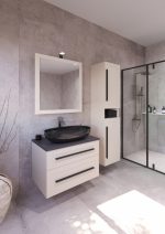 ETERNITY 80 DONJI KUPAONSKI ORMARIĆ KAŠMIR CRNA RUČKICA S PLOČOM SCIVARO ŠKRILJEVAC - Slika 4