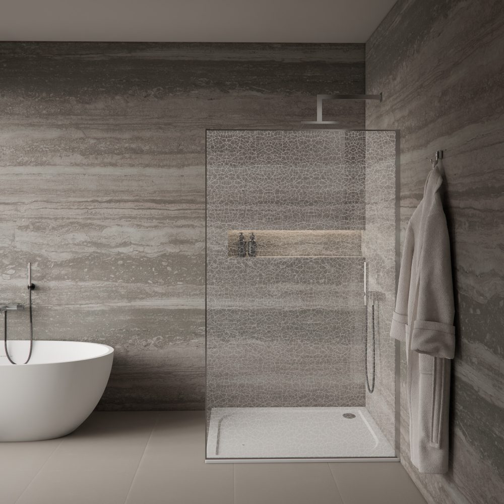VETRO BRILLIANCE LINE 100 TUŠ STIJENA CHROME 100x200cm - Slika 3