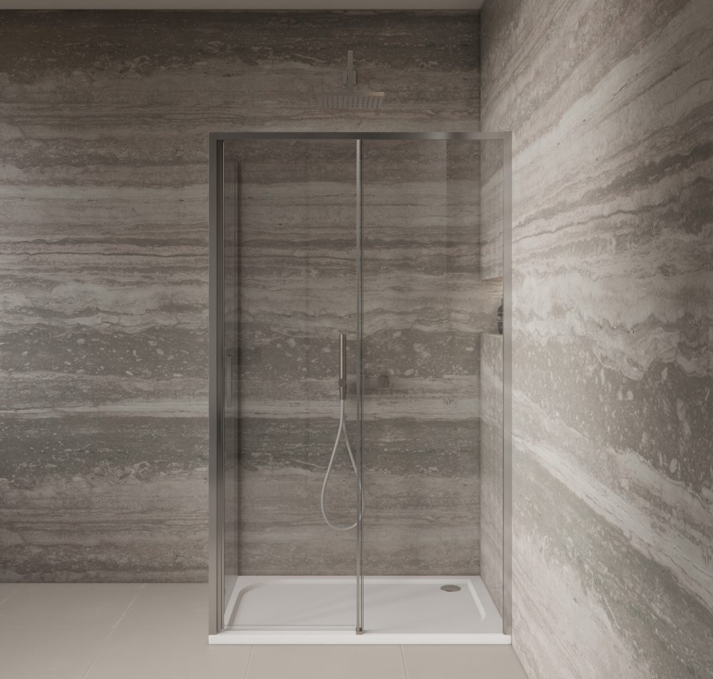 PURE 100 TUŠ VRATA CHROME 100x200 cm - Slika 2