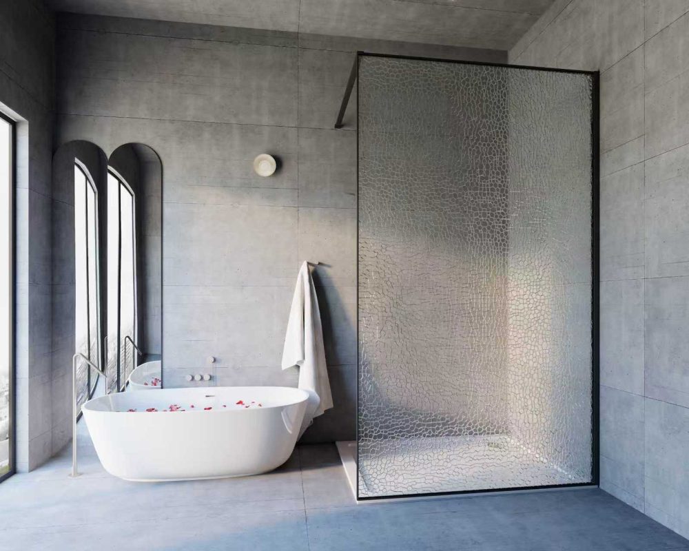 VETRO BRILLIANCE CRYSTAL 100 BLACK TUŠ STIJENA 100x200cm - Slika 2