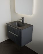 MIRIAD 70 BASE BATHROOM CABINET GRAFIT SUPERMAT (BLACK MATTE WASHBASIN) - Image 4