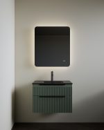 MIRIAD 70 BASE BATHROOM CABINET GREEN MATTE (BLACK MATTE WASHBASIN) - Image 2