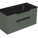 MIRIAD 100 DONJI KUPAONSKI ORMARIĆ ZELENI MAT (CRNI UMIVAONIK)