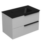 LATERAL 80 DONJI KUPAONSKI ORMARIĆ BIJELI SJAJ (CRNI UMIVAONIK)