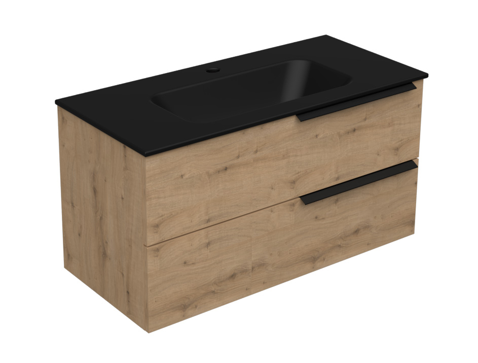 18597-1.jpg LATERAL 100 DONJI KUPAONSKI ORMARIĆ HRAST NATURAL (CRNI UMIVAONIK) - Slika 1