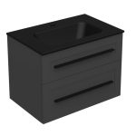 ETERNITY 70 DONJI KUPAONSKI ORMARIĆ GRAFIT SUPERMAT CRNA RUČKICA (CRNI UMIVAONIK)