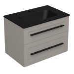 ETERNITY 70 DONJI KUPAONSKI ORMARIĆ KAŠMIR CRNA RUČKICA (CRNI UMIVAONIK)