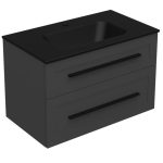 ETERNITY 80 DONJI KUPAONSKI ORMARIĆ GRAFIT SUPERMAT CRNA RUČKICA (CRNI UMIVAONIK)