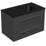 ETERNITY 80 DONJI KUPAONSKI ORMARIĆ GRAFIT SUPERMAT SREBRNA RUČKICA (CRNI UMIVAONIK)