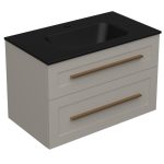 ETERNITY 80 DONJI KUPAONSKI ORMARIĆ KAŠMIR ZLATNA RUČKICA (CRNI UMIVAONIK)